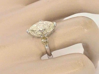 Gouden marquise ring met een centrale diamant van 5.45 carat - afbeelding 7 van  14