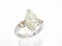 Gouden marquise ring met een centrale diamant van 5.45 carat - afbeelding 8 van  14