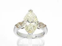Gouden marquise ring met een centrale diamant van 5.45 carat - afbeelding 9 van  14