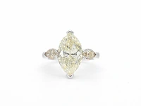 Gouden marquise ring met een centrale diamant van 5.45 carat - afbeelding 11 van  14