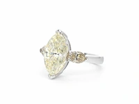 Gouden marquise ring met een centrale diamant van 5.45 carat - afbeelding 14 van  14