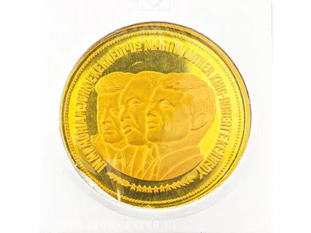 Gouden memoriam , john f kennedy, m luther king, r e kennedy - afbeelding 1 van  2