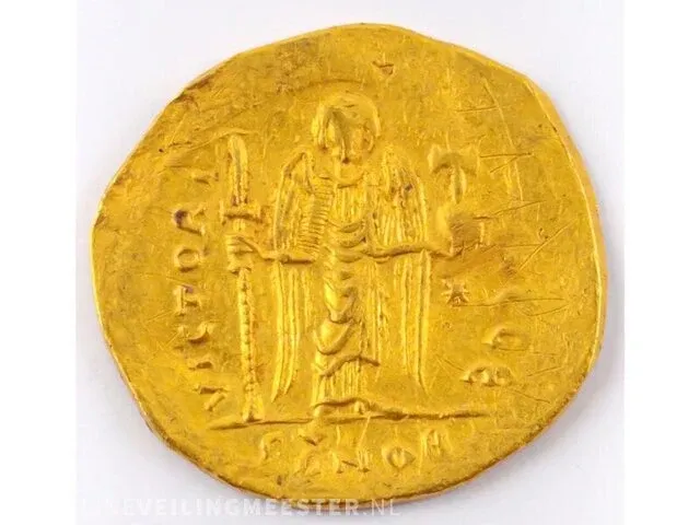Gouden munt justinianus i 527-565 na chr. - afbeelding 2 van  2