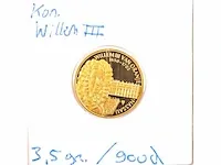 Gouden munt koning willem (3,5 gram) - afbeelding 1 van  2