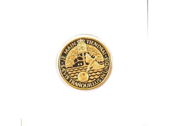 Gouden munt koning willem (3,5 gram) - afbeelding 2 van  2