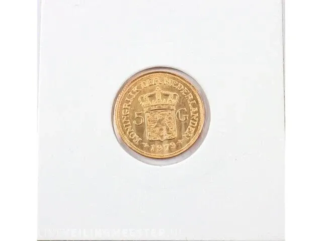 Gouden munt koningin juliana 1979 - afbeelding 2 van  2