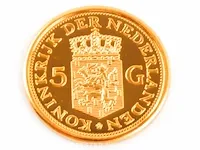 Gouden munt koningin wilhelmina - afbeelding 2 van  2