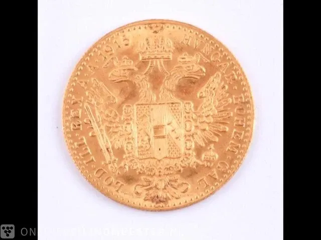 Gouden munt oostenrijk 1915 - afbeelding 2 van  2