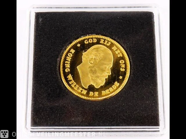 Gouden munt van willem de derde 1875 - afbeelding 2 van  2