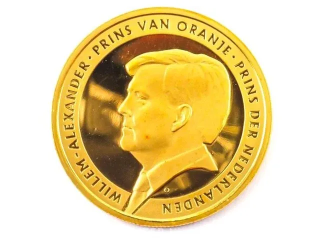 Gouden munt willem alexander - afbeelding 1 van  2