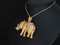 Gouden olifant zeer groot uitgevoerd - afbeelding 4 van  10