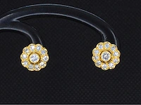 Gouden oorbellen diamant - afbeelding 1 van  6