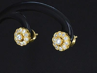 Gouden oorbellen diamant - afbeelding 2 van  6