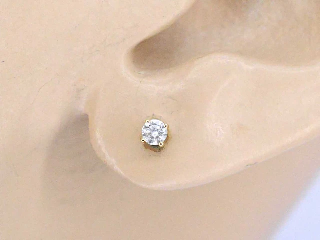 Gouden oorbellen diamant - afbeelding 3 van  10