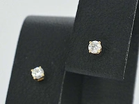 Gouden oorbellen diamant - afbeelding 7 van  10