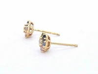 Gouden oorbellen met diamant en multicolour saffieren - afbeelding 4 van  9