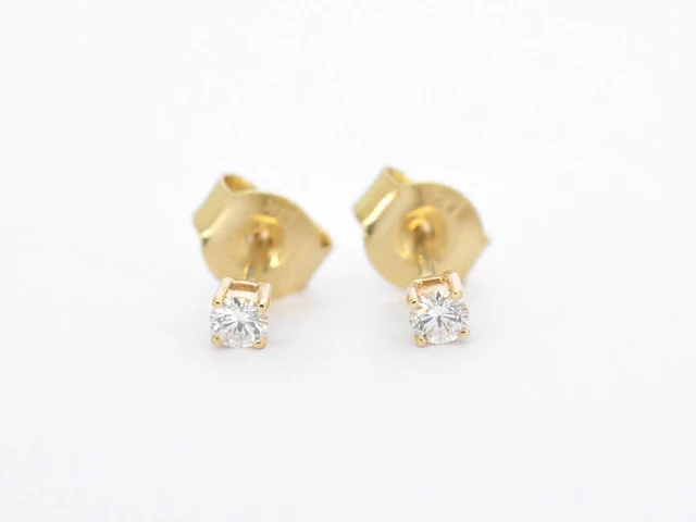 Gouden oorbellen met diamant - afbeelding 6 van  11