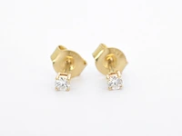 Gouden oorbellen met diamant - afbeelding 6 van  11