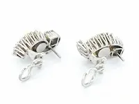 Gouden oorbellen met diamanten en parels - afbeelding 6 van  8