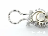 Gouden oorbellen met diamanten en parels - afbeelding 8 van  8