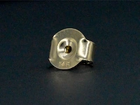 Gouden oorbellen met diamanten en robijn - afbeelding 7 van  9