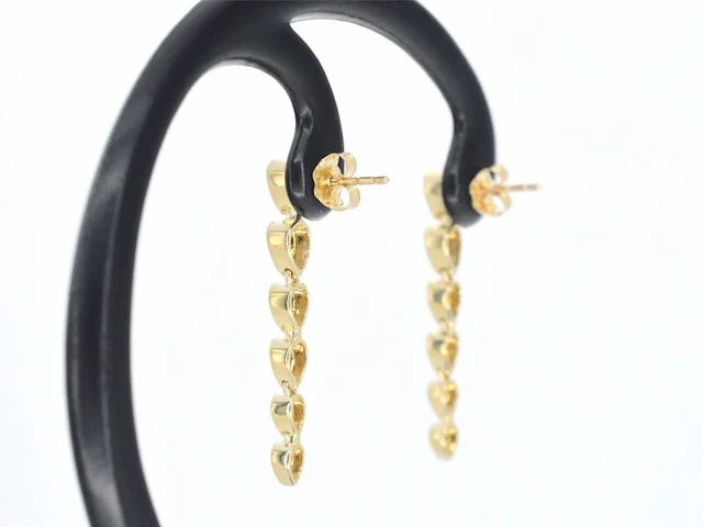 Gouden oorbellen met diamanten - afbeelding 6 van  10