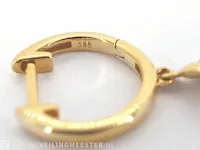 Gouden oorbellen met natuurlijke diamanten - afbeelding 9 van  9