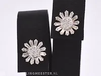 Gouden oorbellen met natuurlijke echte diamanten - afbeelding 1 van  9