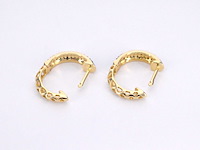 Gouden oorbellen met zwarte diamant - afbeelding 8 van  11