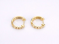 Gouden oorbellen met zwarte diamant - afbeelding 9 van  11