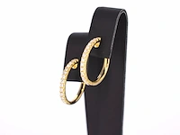 Gouden oorhangers met 26 diamanten - afbeelding 4 van  10