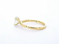 Gouden ovaal solitair ring met een 1.00 carat diamant - afbeelding 7 van  10