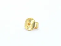 Gouden parel oorbellen met diamant - afbeelding 7 van  7