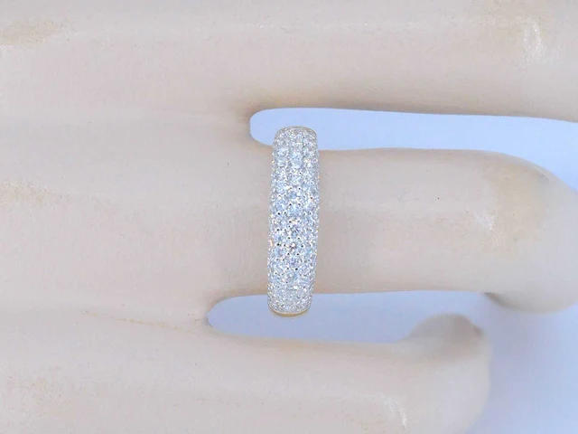Gouden pave ring diamant 0.90 ct - afbeelding 3 van  10