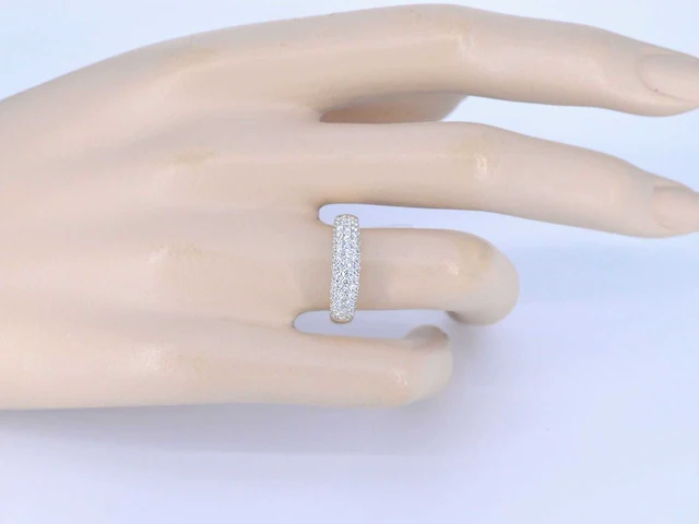 Gouden pave ring diamant 0.90 ct - afbeelding 5 van  10
