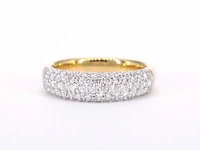 Gouden pave ring diamant 0.90 ct - afbeelding 9 van  10