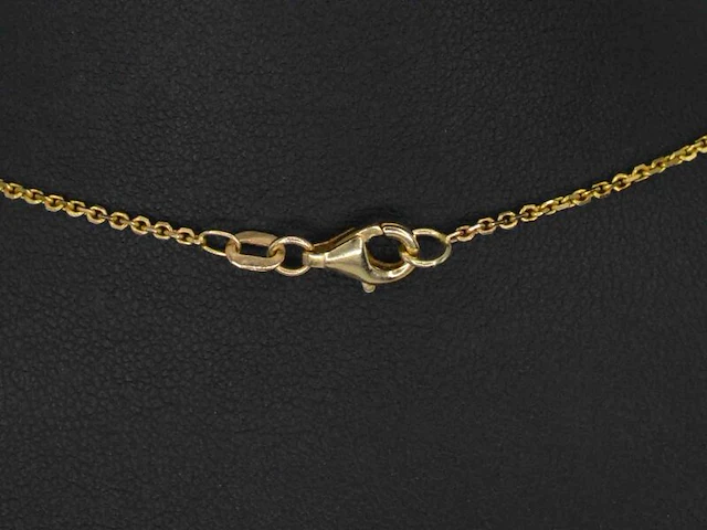 Gouden raindrop collier met diamanten - afbeelding 6 van  10