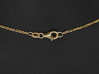 Gouden raindrop collier met diamanten - afbeelding 6 van  10