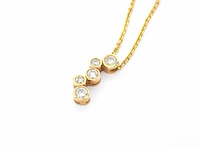 Gouden raindrop collier met diamanten - afbeelding 8 van  10