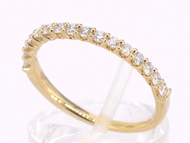 Gouden rijring bezet met briljant geslepen diamanten - afbeelding 4 van  9