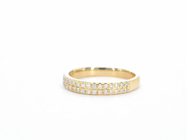 Gouden rijring met diamanten - afbeelding 10 van  11