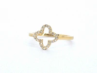 Gouden ring klaver diamant - afbeelding 4 van  9