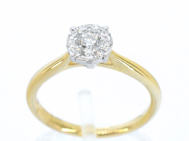 Gouden ring met 0.50 carat diamant - afbeelding 1 van  5