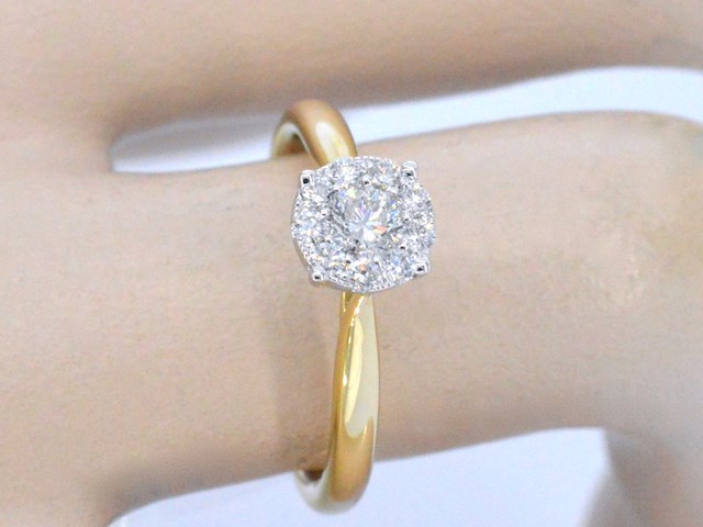 Gouden ring met 0.50 carat diamant - afbeelding 2 van  5