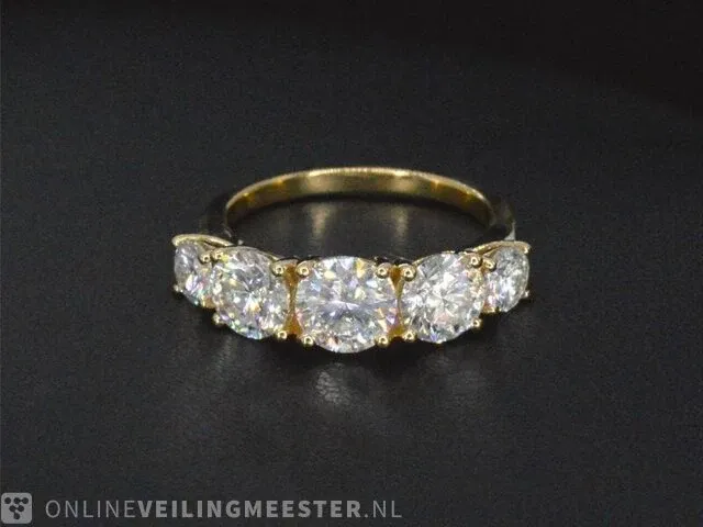 Gouden ring met 2.90 carat briljanten - afbeelding 8 van  11
