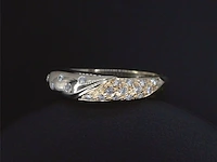 Gouden ring met briljant geslepen diamanten - afbeelding 4 van  8