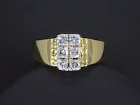 Gouden ring met briljant geslepen diamanten - afbeelding 1 van  7