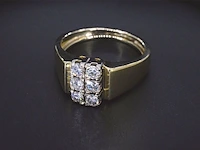 Gouden ring met briljant geslepen diamanten - afbeelding 2 van  7