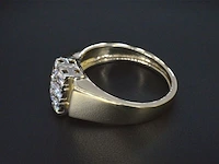 Gouden ring met briljant geslepen diamanten - afbeelding 3 van  7