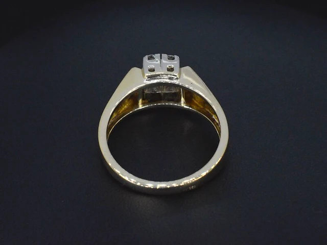 Gouden ring met briljant geslepen diamanten - afbeelding 4 van  7